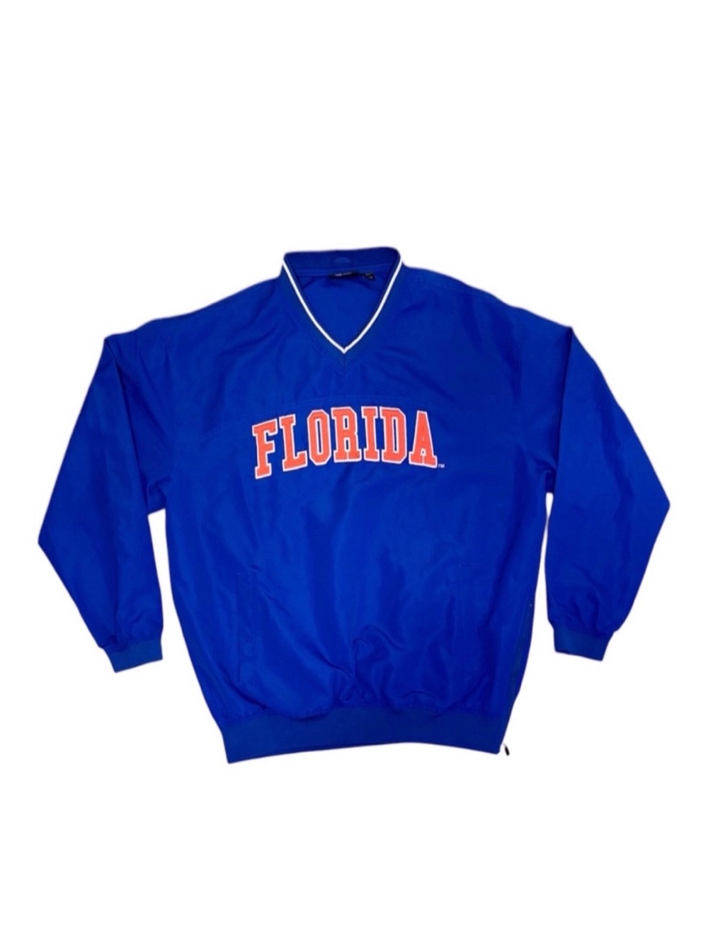Vintage 90s Y2K Florida Gators V-Neck Windbreaker Pullover Spellout Men’s XL
